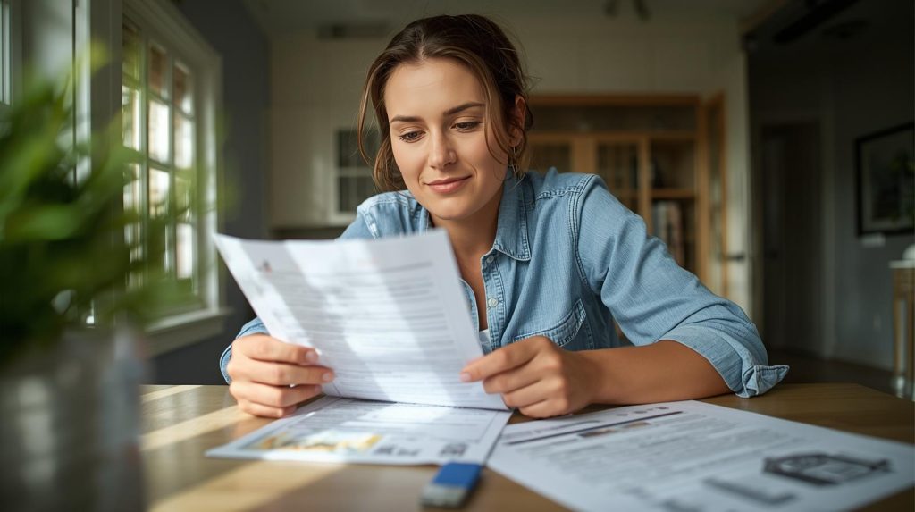 First-time homebuyer reviewing checklist for investment property