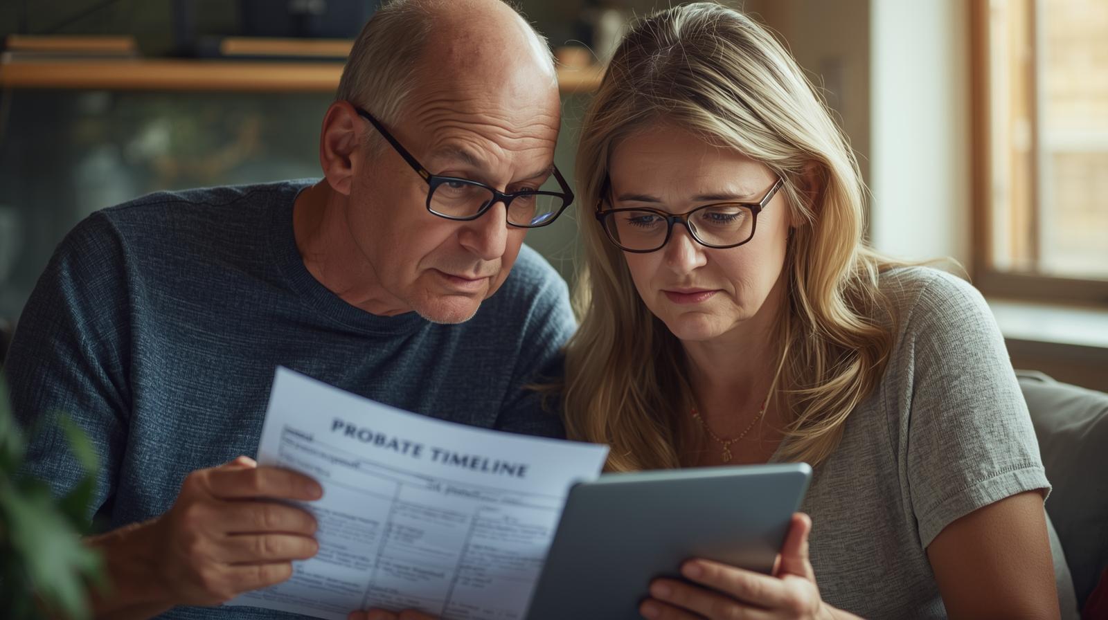 A diverse family reviewing documents together at home—understanding probate timelines