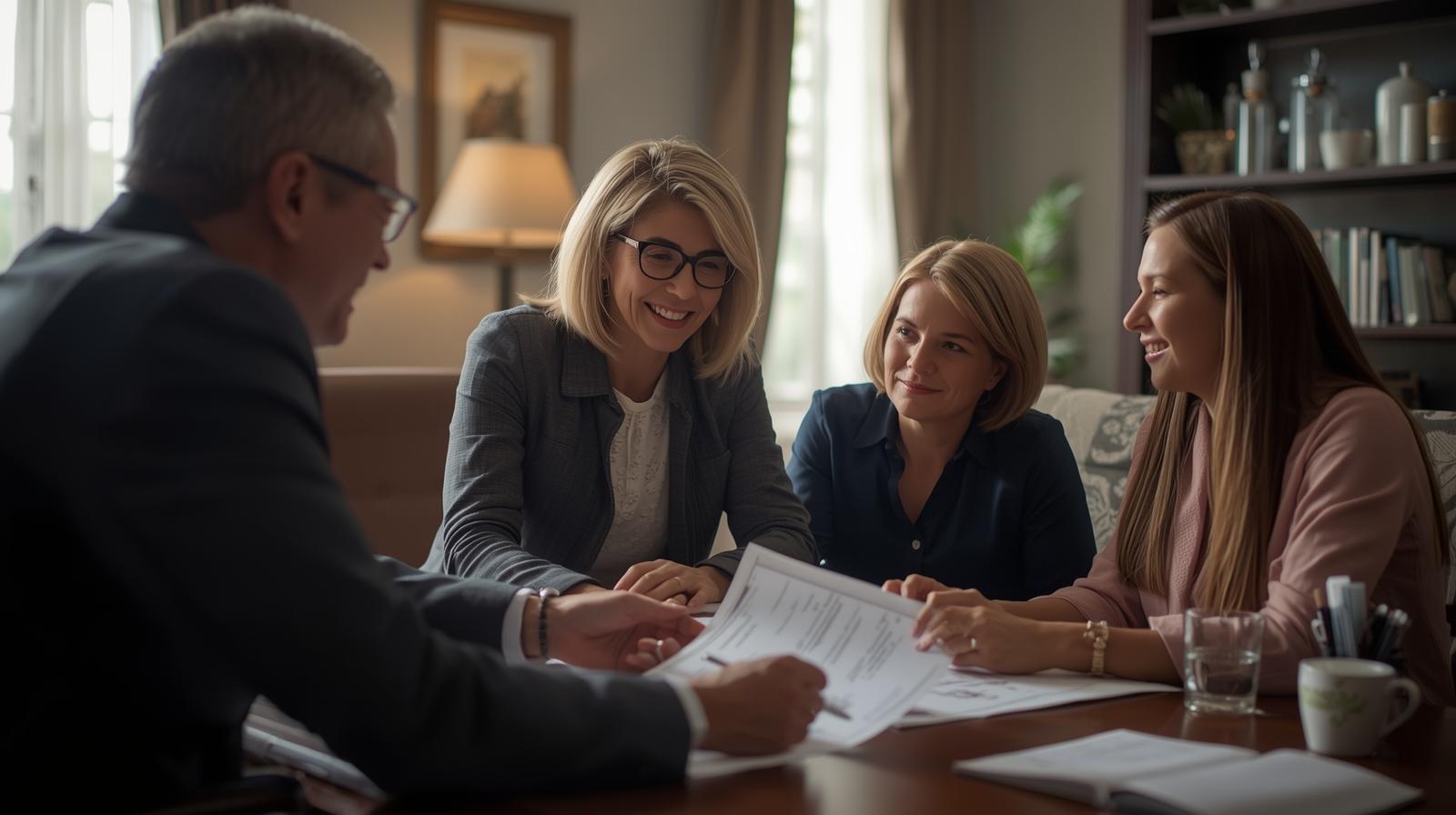 A compassionate funeral home staff meeting with a family—how to choose a funeral home without pressure